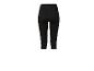 Czarne damskie legginsy sportowe 3/4 z subtelnym logo na pasie.