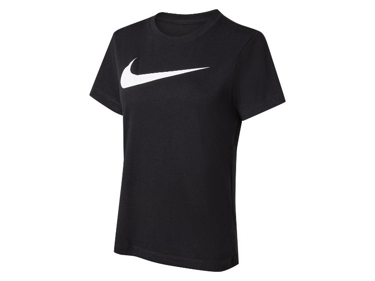Czarny t-shirt Nike z białym logo.