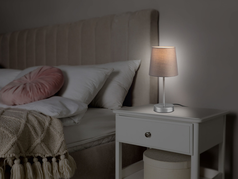 Pełny ekran: LIVARNO home Lampa stołowa LED z tekstylnym kloszem - zdjęcie 10