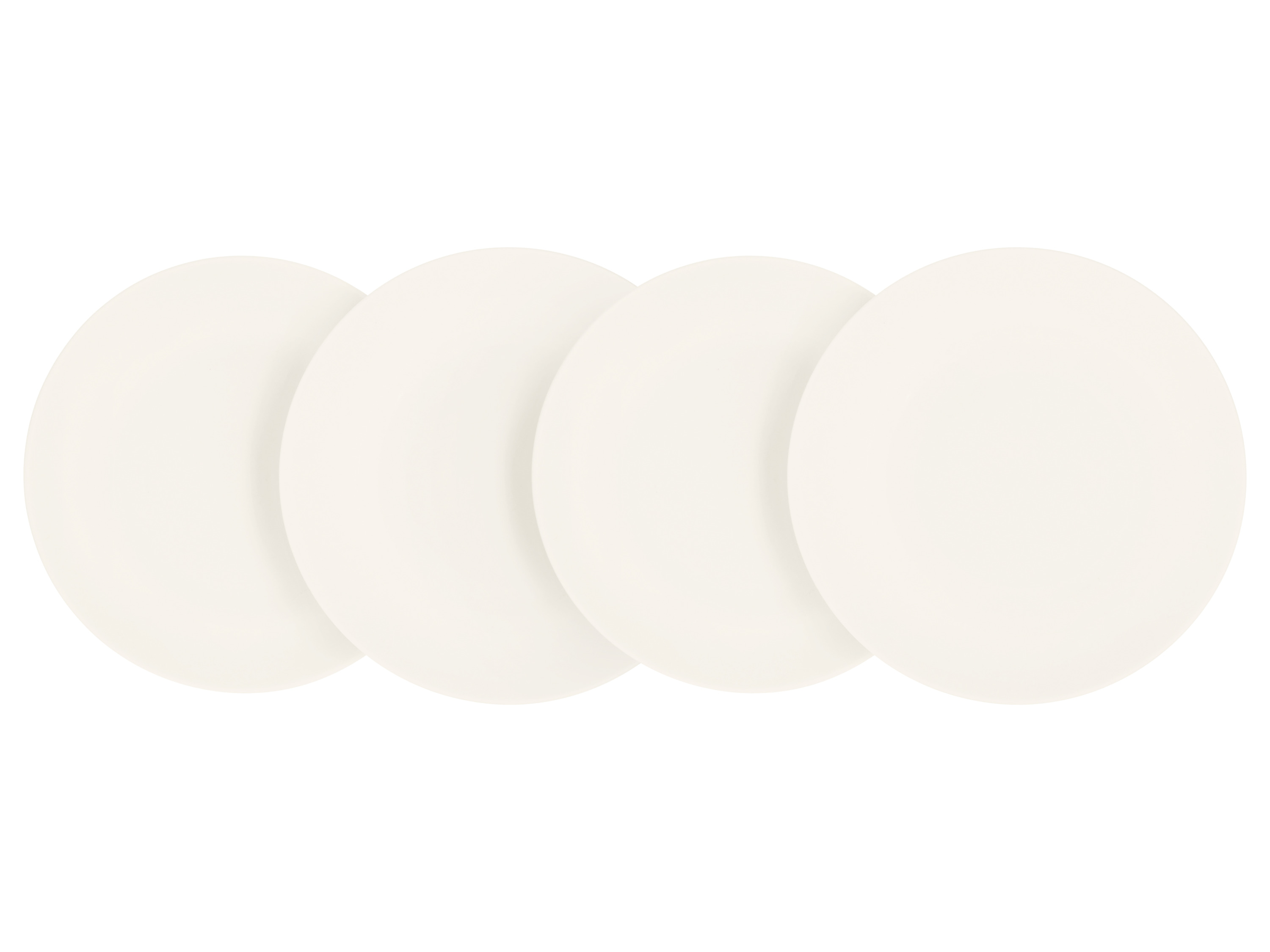 SILVERCREST® Zestaw talerzy obiadowych lub głębokich, 4-elementowy (Talerz głęboki, Biały)