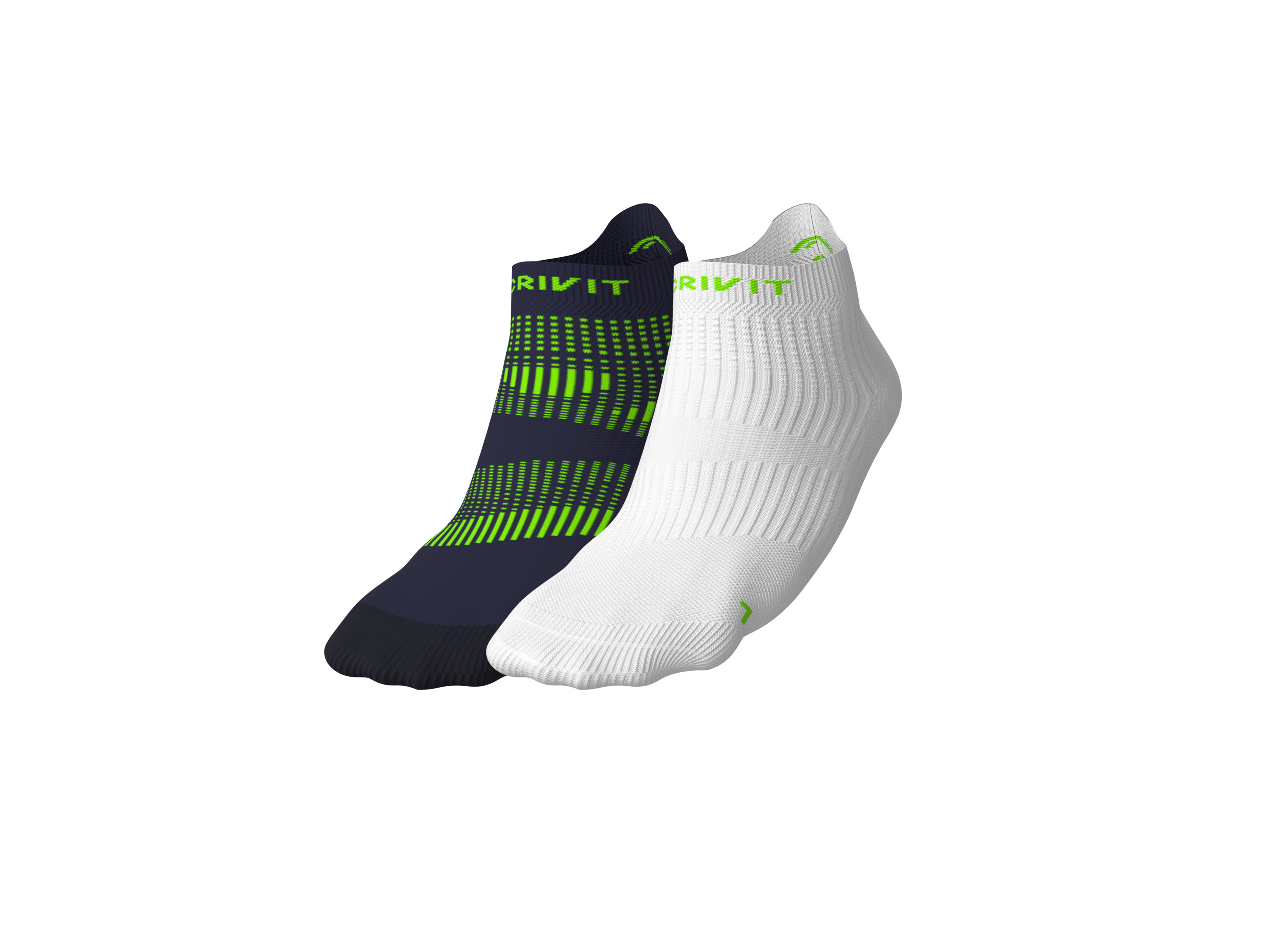 CRIVIT Skarpetki do biegania damskie lub męskie, 2 pary (Granatowy/biały, 39/40)