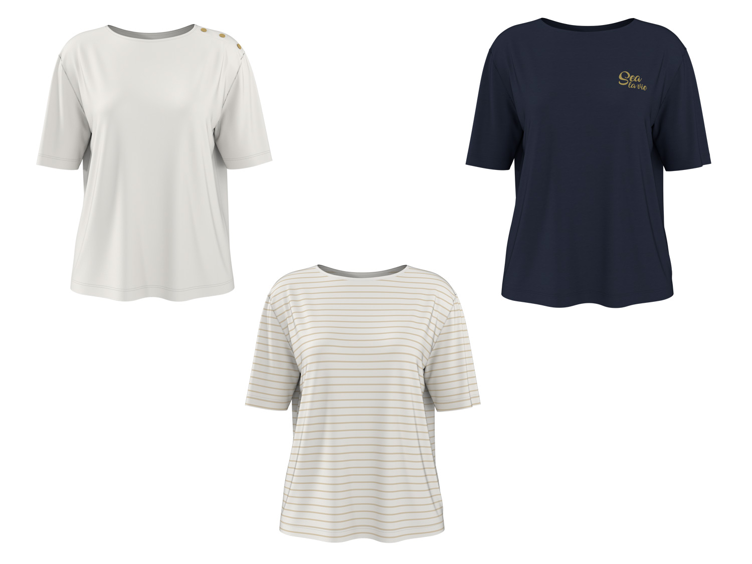 ESMARA® T-shirt damski z wiskozą
