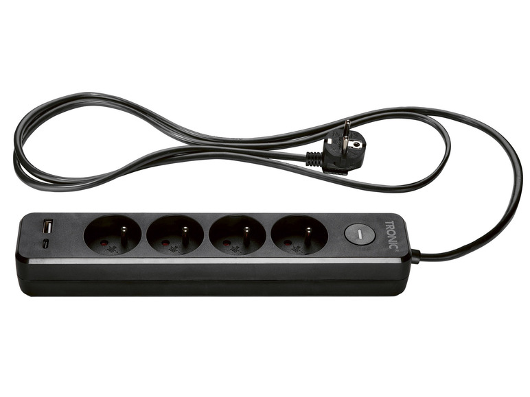 Listwa zasilająca z 4 gniazdkami i 2 portami USB