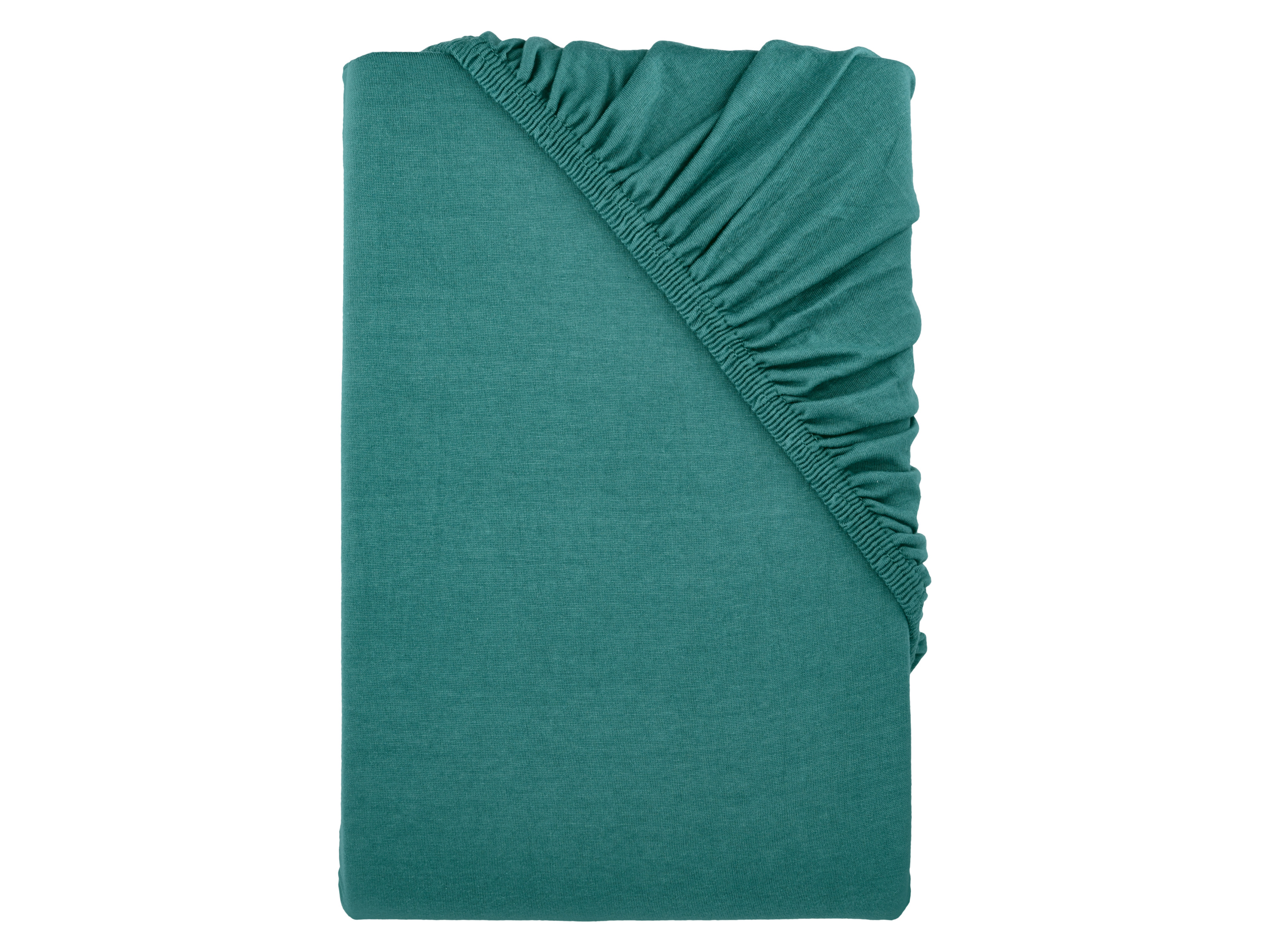 LIVARNO® Prześcieradło dżersejowe z gumką, 140-160 x 200 cm (Zielony)