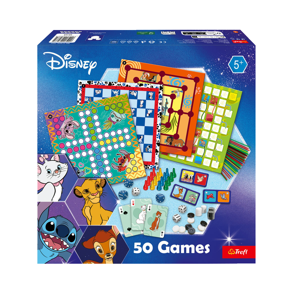 TREFL Zestaw gier Frozen / Disney / Paw Patrol / Stitch (Wzór Disney)