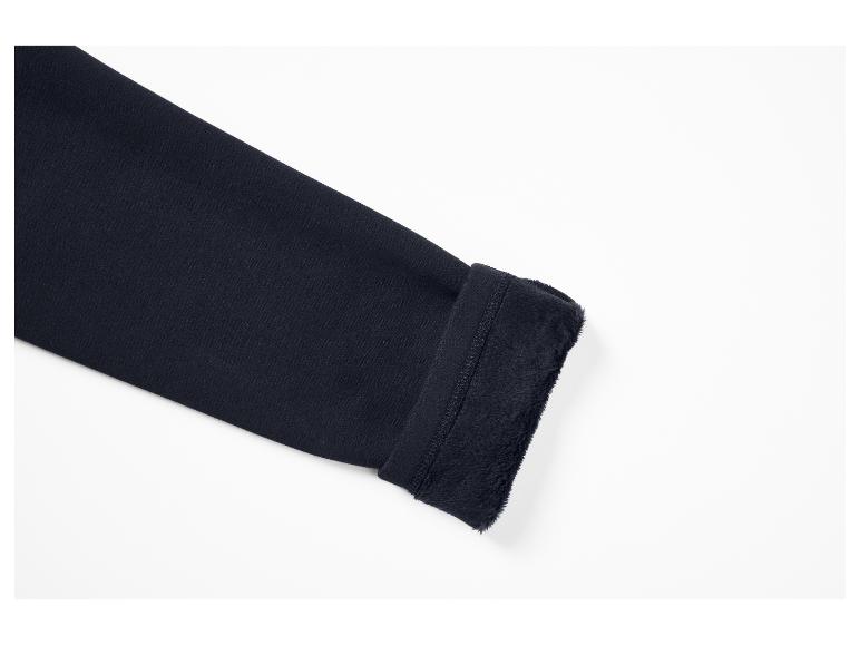 Ciemnoniebieskie legginsy z miękką, puszystą podszewką.