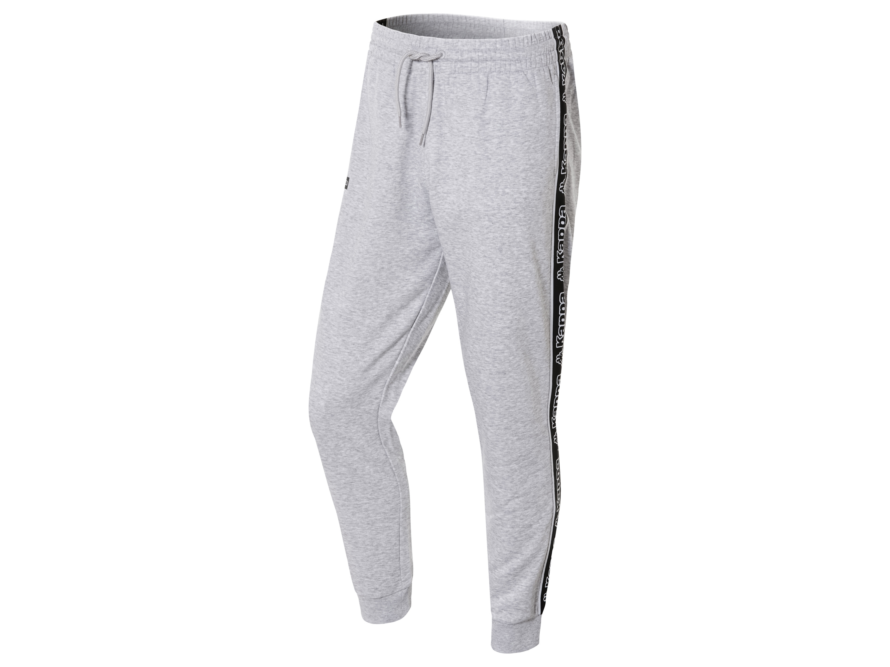 KAPPA Męskie spodnie dresowe, Regular Fit, z wpuszczanymi kieszeniami bocznymi. (Szary, XL)