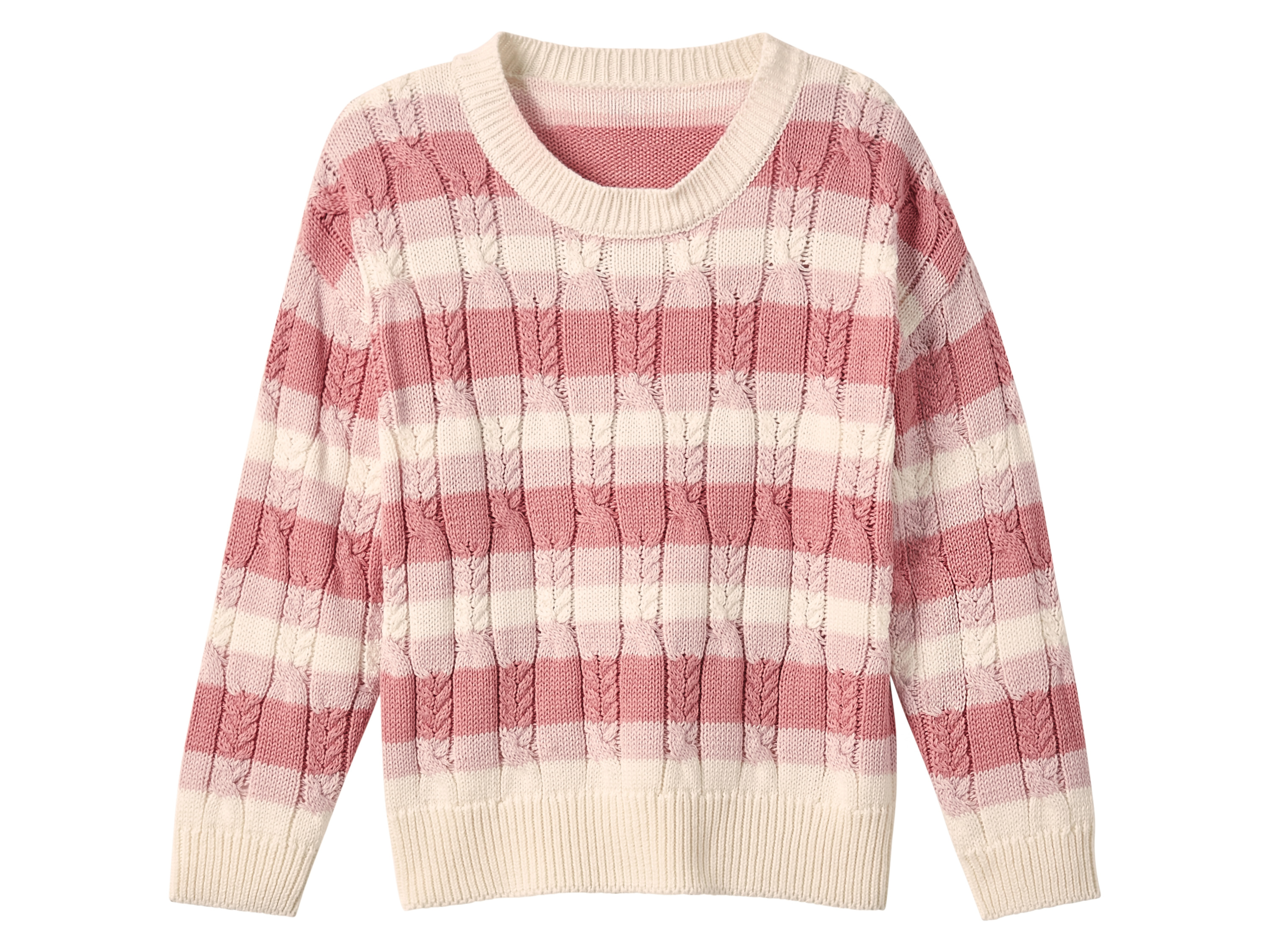 lupilu® Sweter dziecięcy z bawełny (Beżowy/różowy, 110/116)