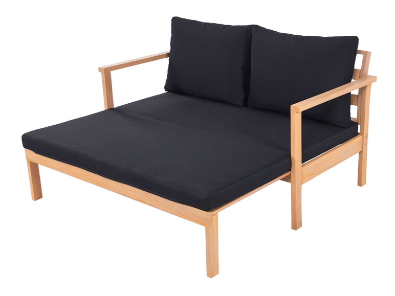 Pełny ekran: Sol Garden Drewniana ławka / łóżko ogrodowe 2w1, z poduszkami - zdjęcie 2