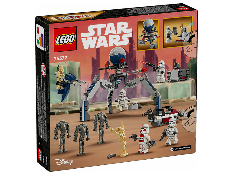 Zestaw LEGO Star Wars z walkerem, szybkim pojazdem i różnymi minifigurkami