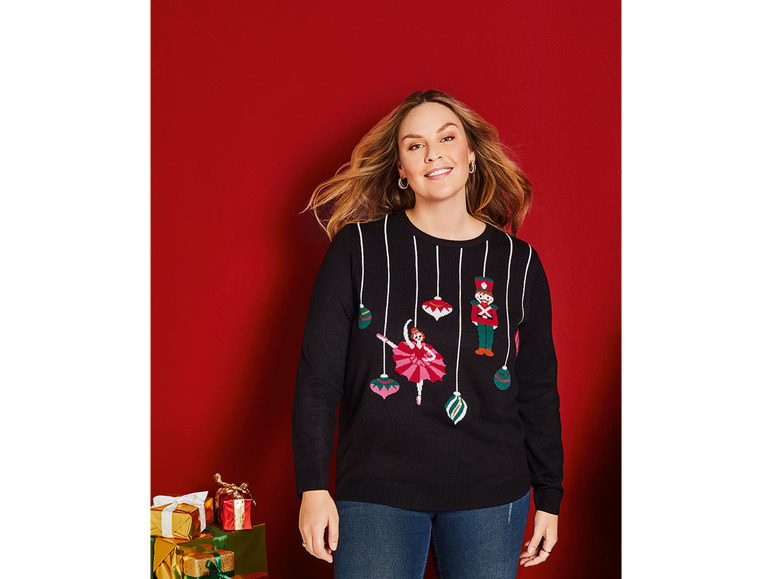 Pełny ekran: esmara® Sweter świąteczny damski XXL, z LED - zdjęcie 2