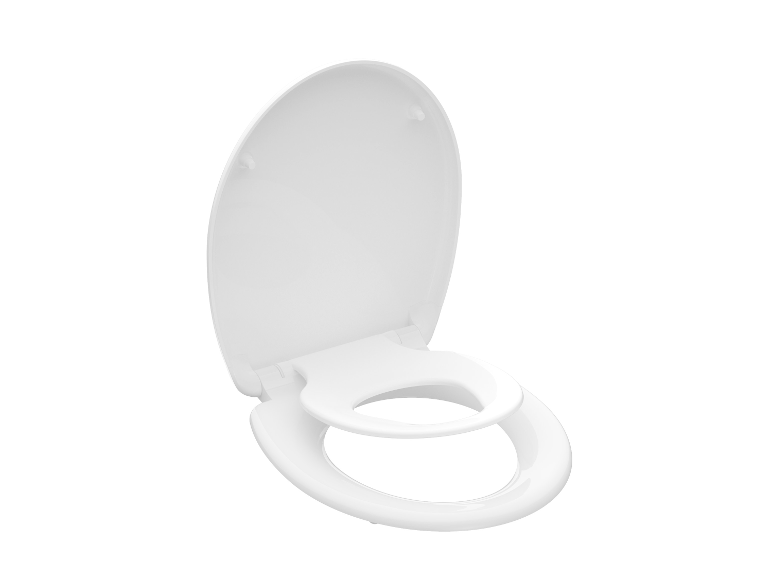 Deska sedesowa z dodatkowym siedziskiem dla dziecka.