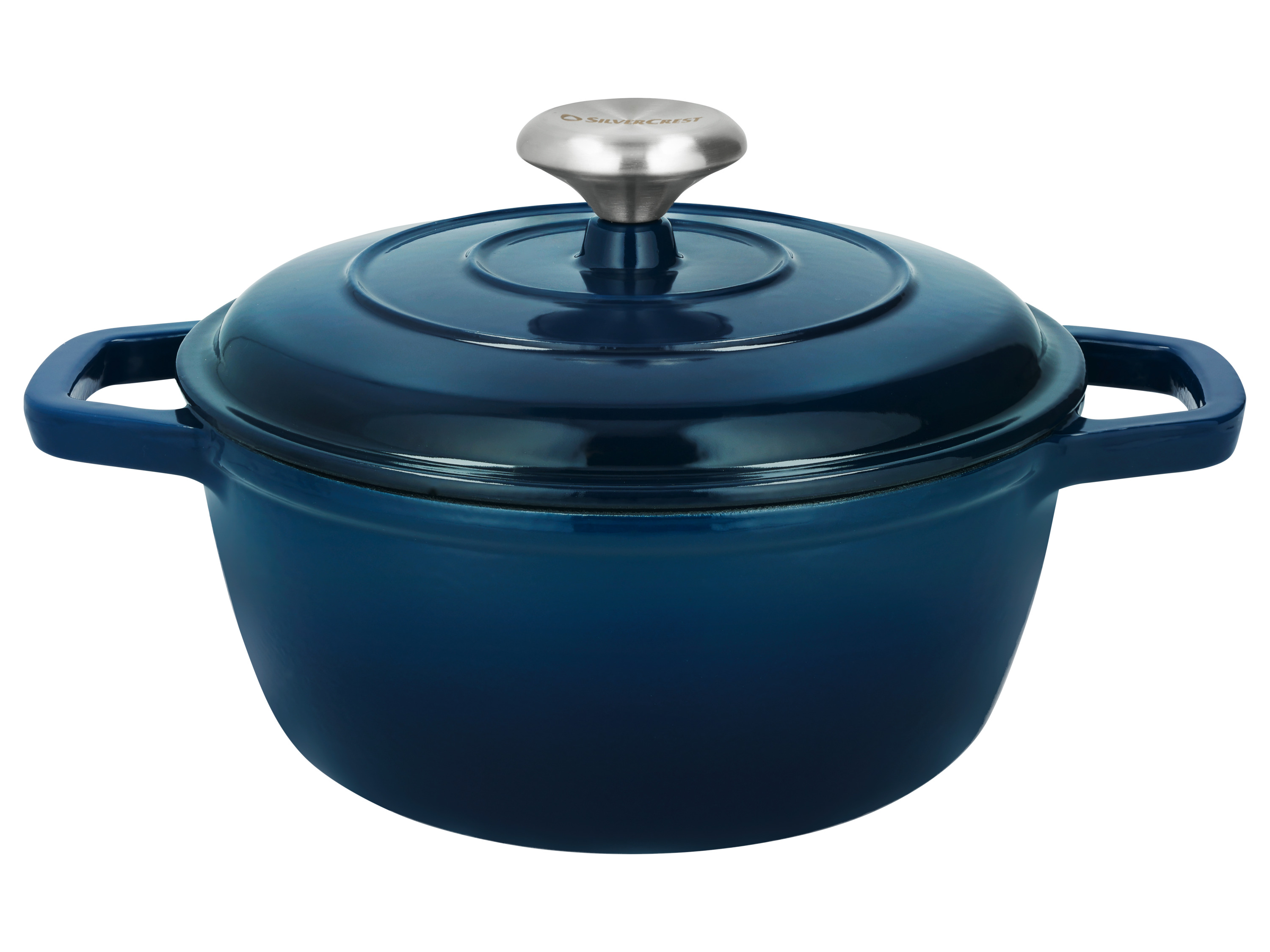 SILVERCREST® Garnek żeliwny, Ø 21 cm (Niebieski)