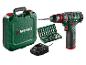 Wiertarko-wkrętarka akumulatorowa z walizką, ładowarką i zestawem wierteł