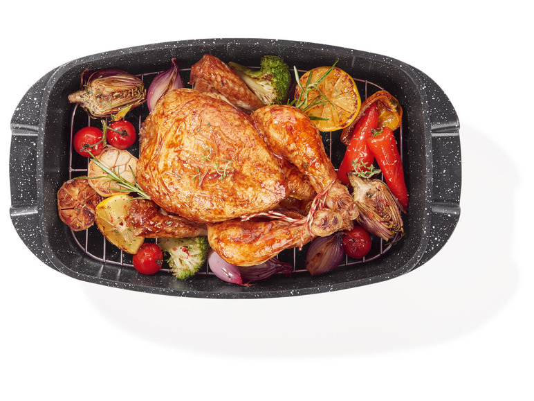 Brytfanna aluminiowa z powłoką ceramiczną z pokrywką, 6 L