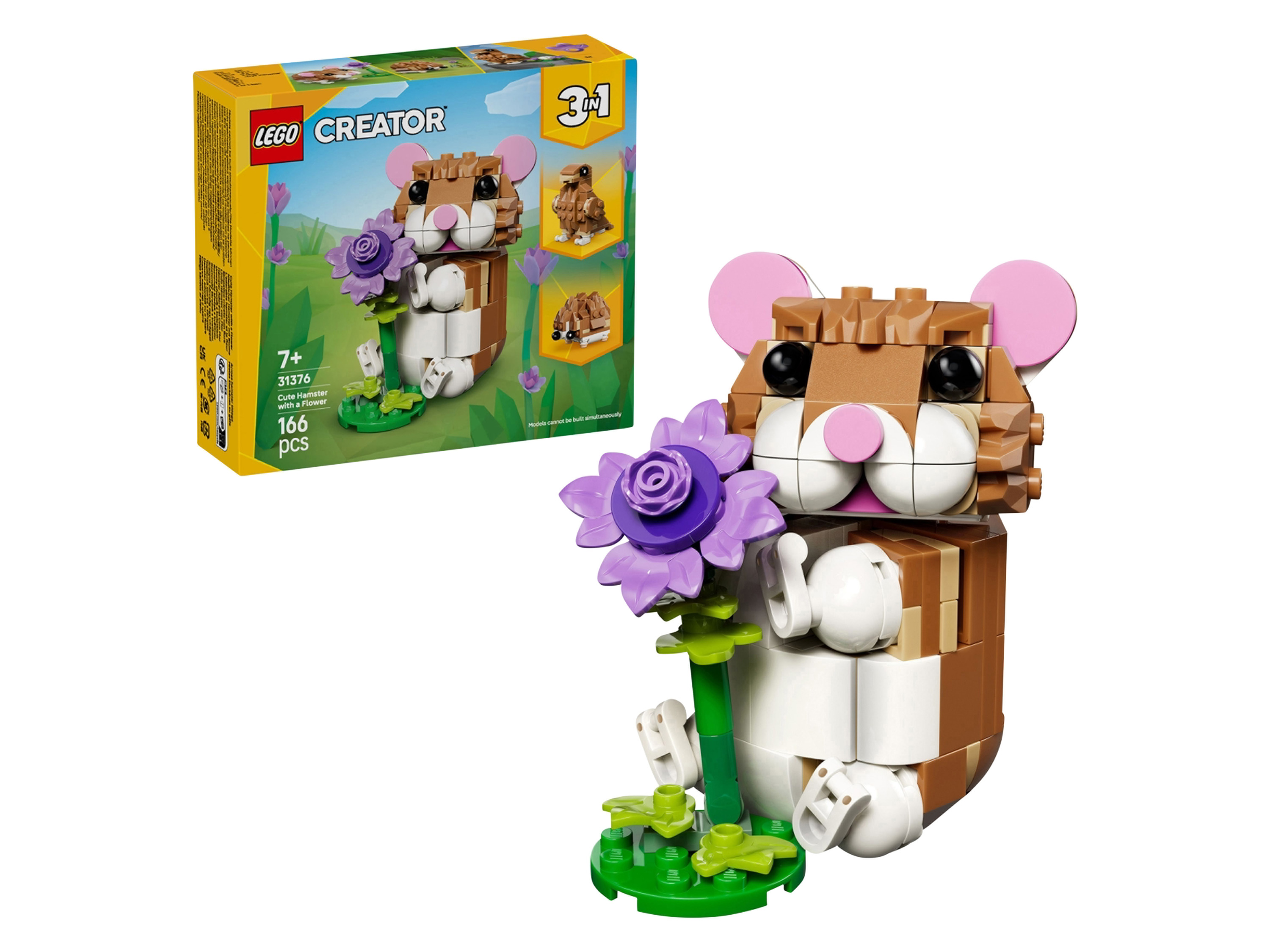 Klocki LEGO Creator 3w1 Uroczy chomik z kwiatkiem 31376