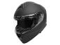 Matowy czarny kask motocyklowy z wizjerem