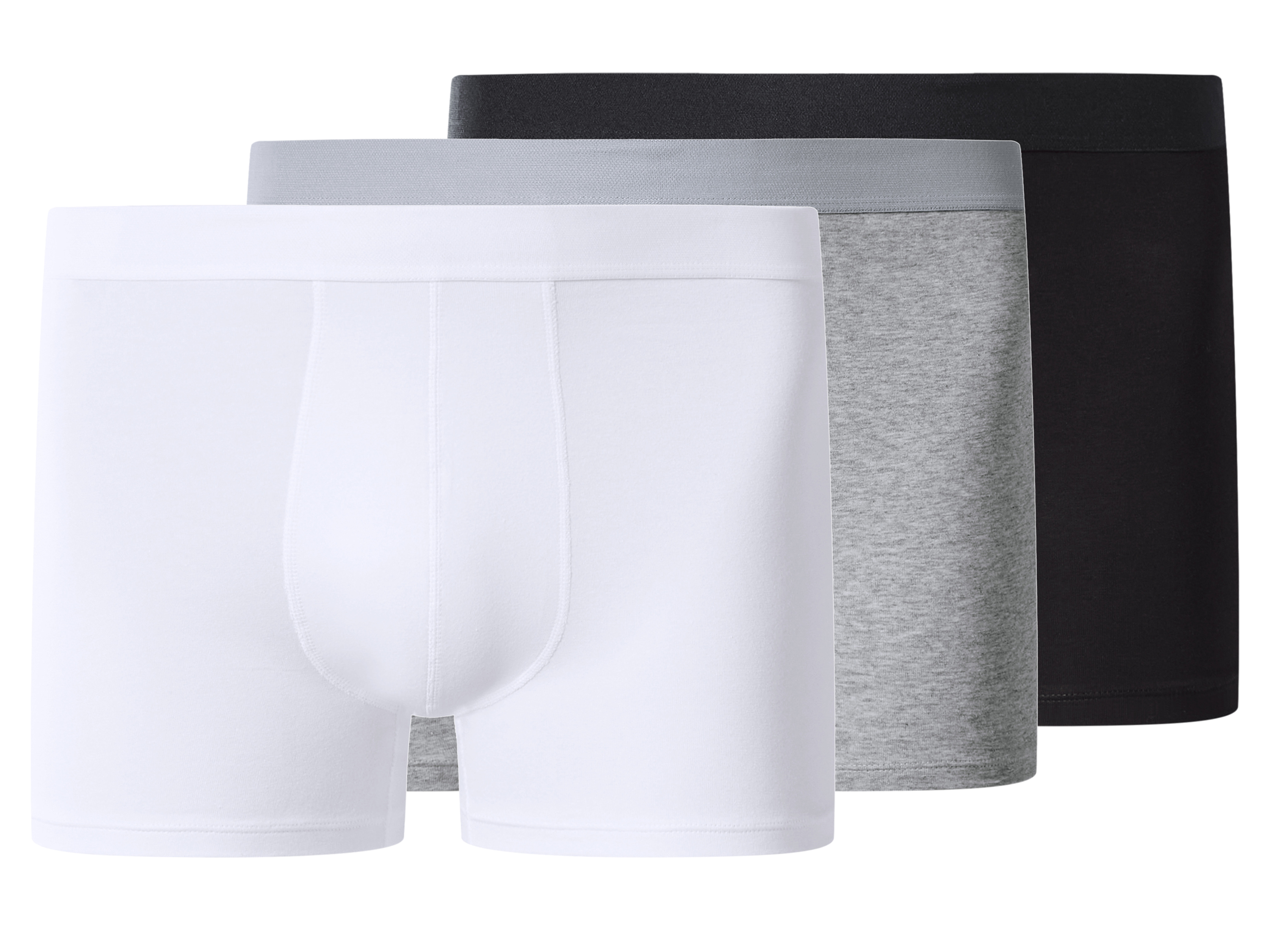 esmara Men Bokserki męskie z bawełną, 3 pary (Czarny/ szary/ biały, 9/3XL)