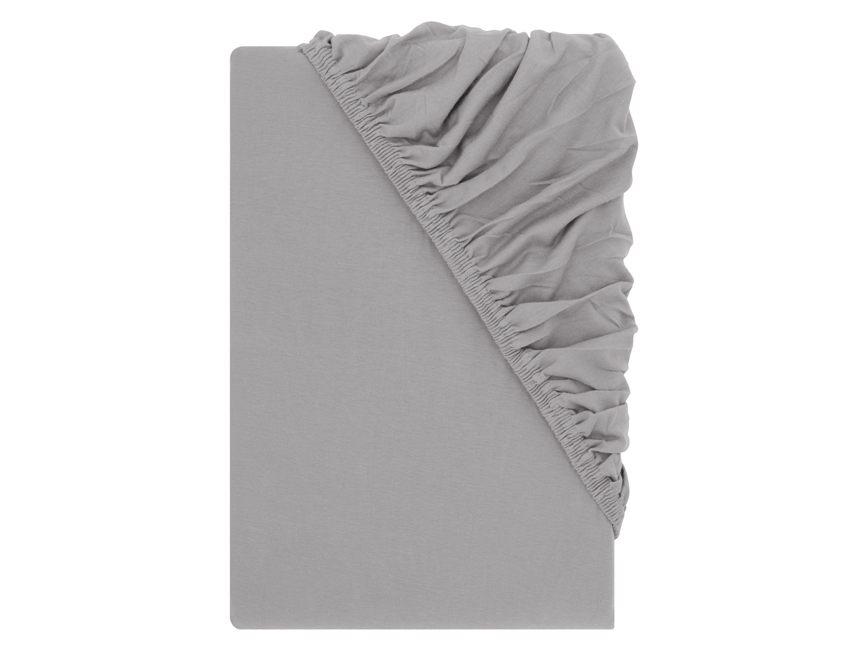 LIVARNO® Prześcieradło z dżerseju z gumką, 140-160 x 200 cm (Szary)