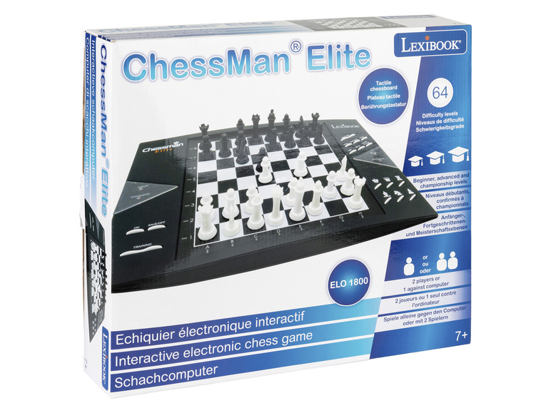 Pełny ekran: LEXIBOOK Komputer do nauki gry w szachy ChessMan Elite z 64 poziomami gry - zdjęcie 1