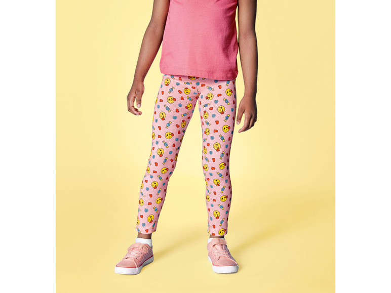 Pełny ekran: Legginsy dziewczęce z bawełny organicznej z Emoji, 1 para - zdjęcie 6