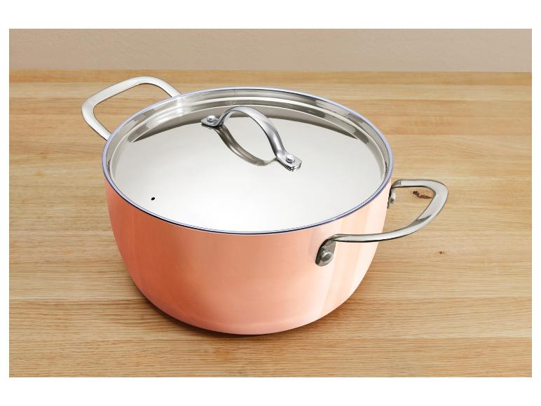 Garnek z powłoką miedzianą z pokrywką, Ø 24 cm