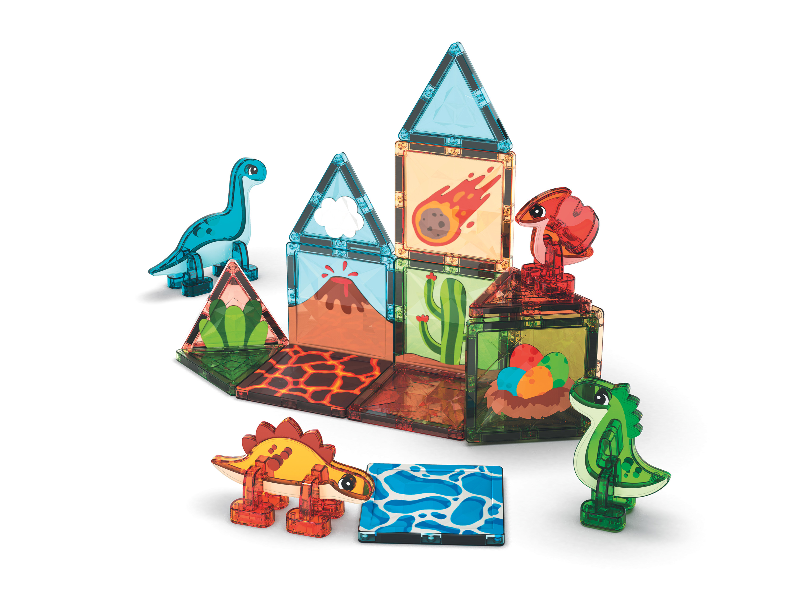 GEOMAG Klocki magnetyczne Dino World 25