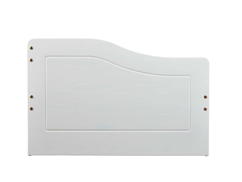 Biały drewniany panel z zakrzywionymi liniami.