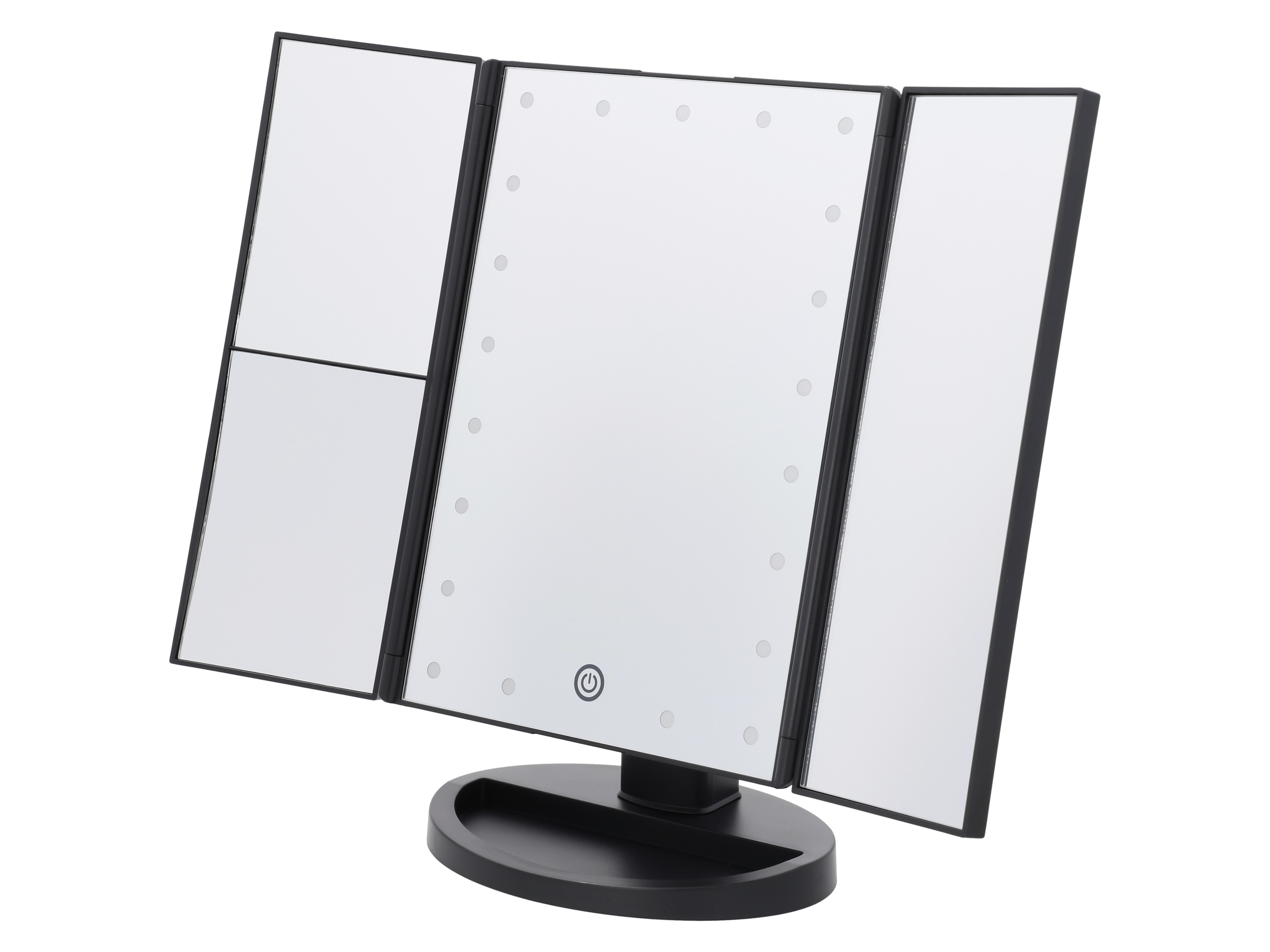 CIEN Beauty Składane lustro kosmetyczne LED, CKLK 6 A3 (Czarny)