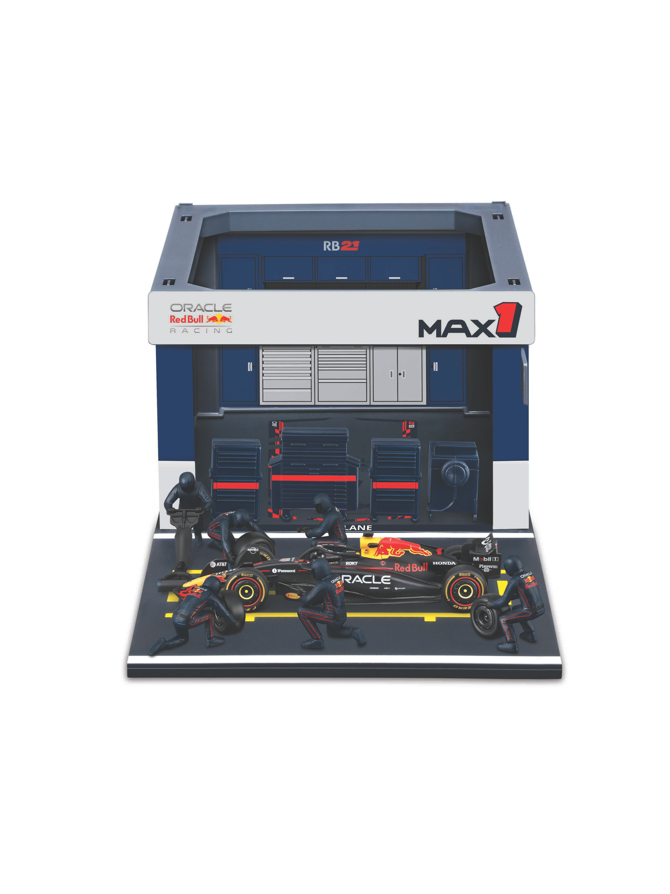 BBURAGO Model bolidu F1 Pit Pass, 1:43 (Oracle Red Bull RB21)