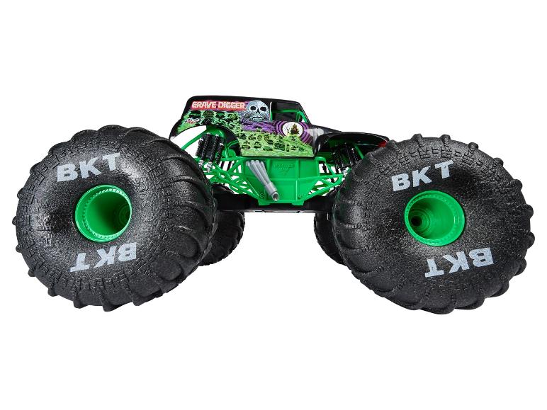 Monster truck Grave Digger z oponami BKT, zielony i czarny