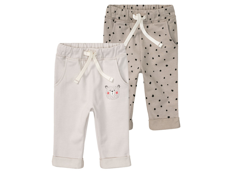 Pełny ekran: lupilu® Spodnie dresowe niemowlęce z bawełny organicznej, 2 pary - zdjęcie 7
