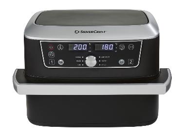 SILVERCREST® Dwukomorowa frytkownica beztłuszczowa Air Fryer, 2600 W, 11 l, SHFDA 2600 A1