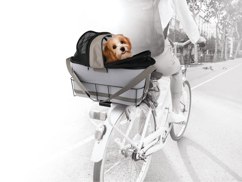 Pełny ekran: Zoofari Torba rowerowa do transportu psa, z krótką smyczą - zdjęcie 1
