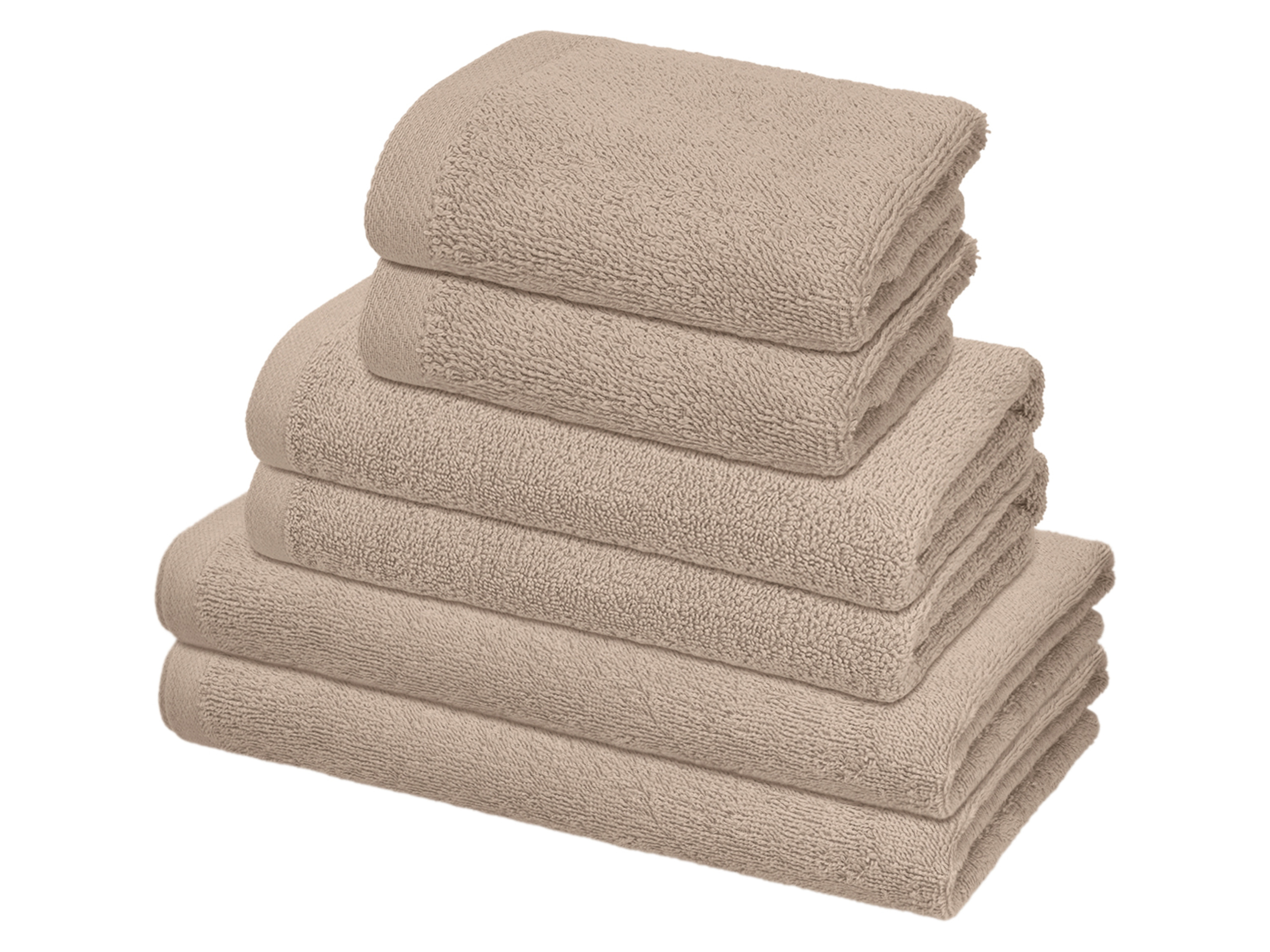 LIVARNO® Komplet 6 ręczników frotte (Beżowy)
