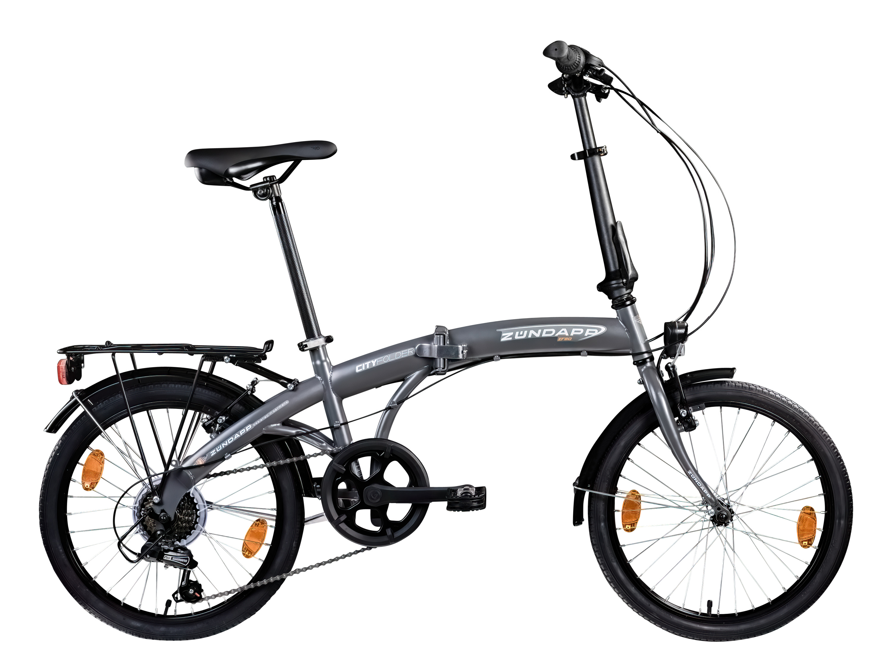 Zündapp Rower składany ZF20 Speed Folder, 20 cali (Szary, 20 cali)