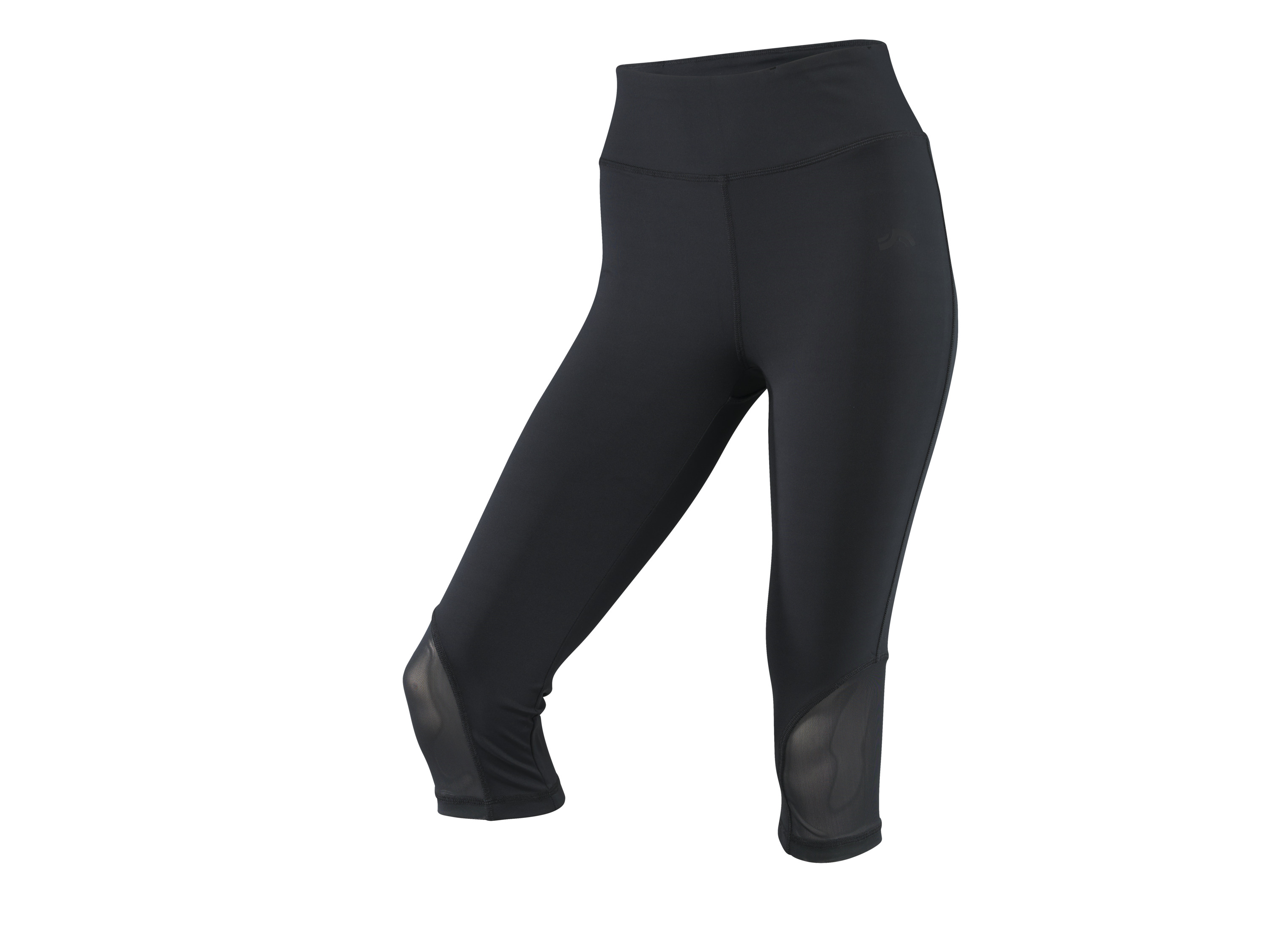 CRIVIT Legginsy sportowe damskie 3/4 (Czarny, XS (32/34))