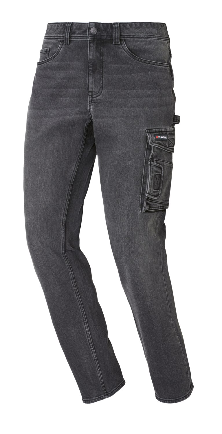 PARKSIDE® Jeansy męskie ocieplane w stylu workwear (Czarny, 50 (34/32))