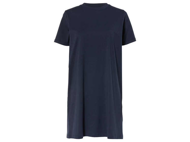 Granatowa sukienka w stylu T-shirtu.