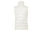 Biała, pikowana kamizelka bez rękawów.