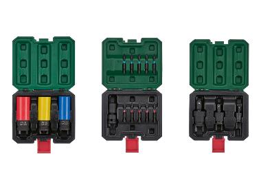 PARKSIDE® Zestaw nasadek udarowych / Adapter udarowy z bitami skrętnymi / Zestaw przegubów kulistych udarowych