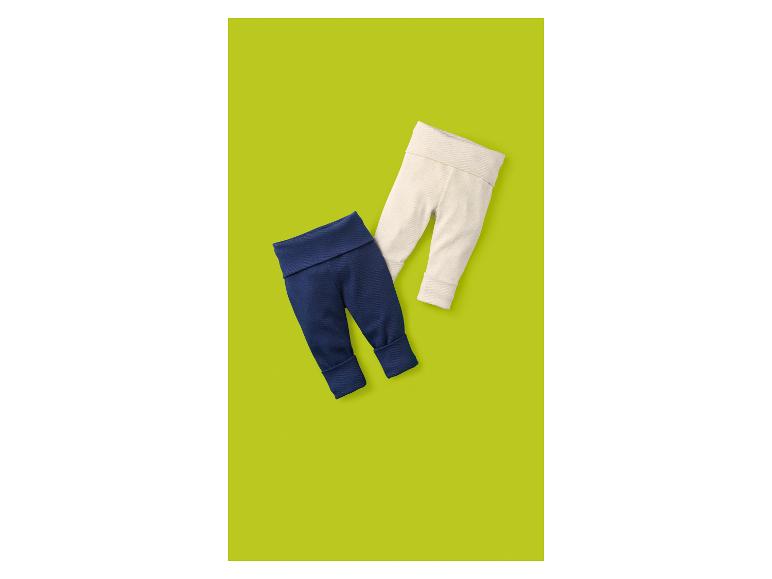 Legginsy niemowlęce z biobawełną, 2 pary