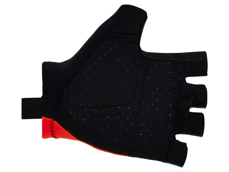 Czarne rękawiczki rowerowe bez palców.