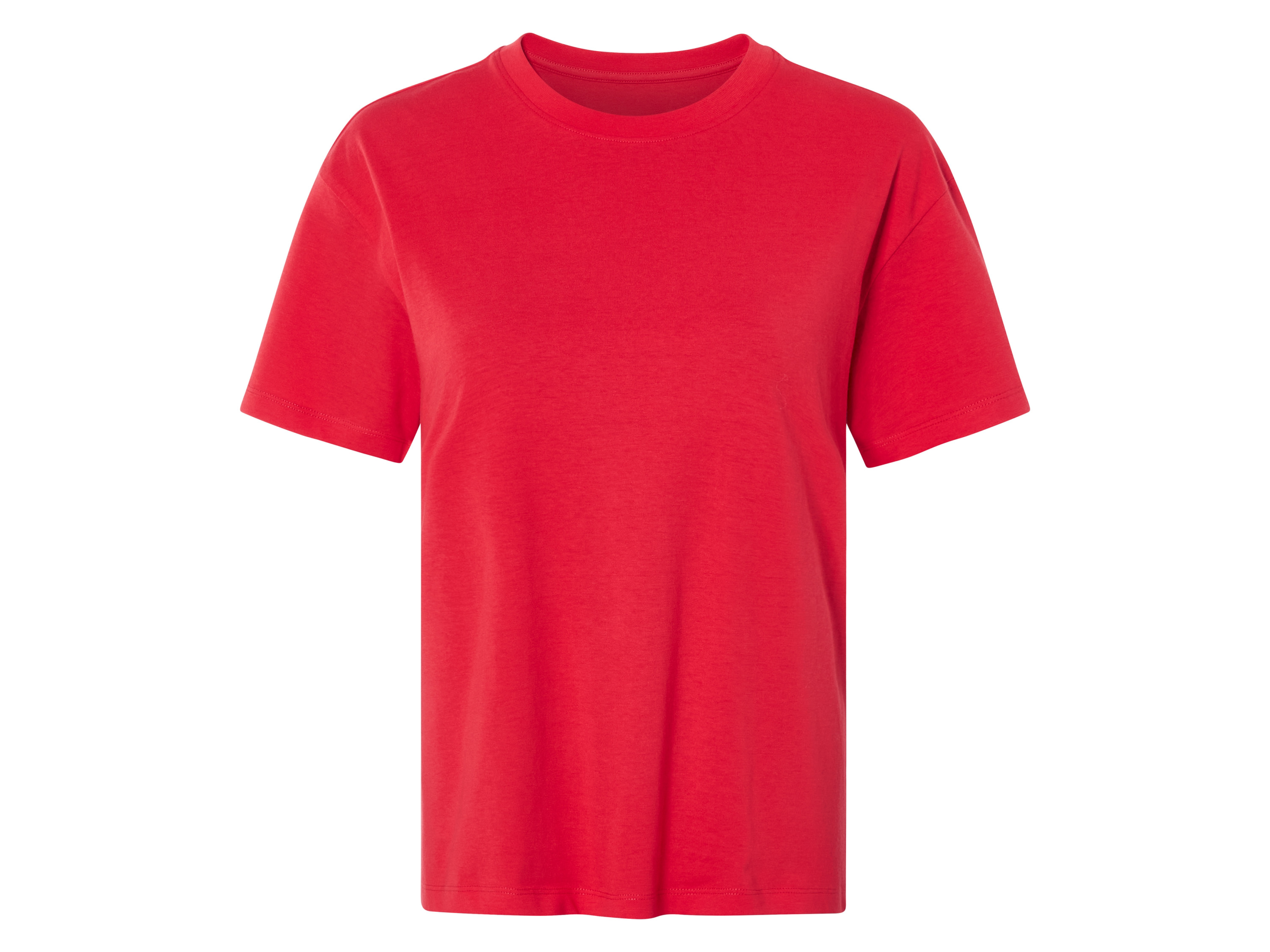 ESMARA® Lidl Damski T-Shirt, z czystej bawełny organicznej. (Czerwony, M (40/42))