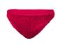 Czerwone damskie figi bikini z teksturowanego materiału
