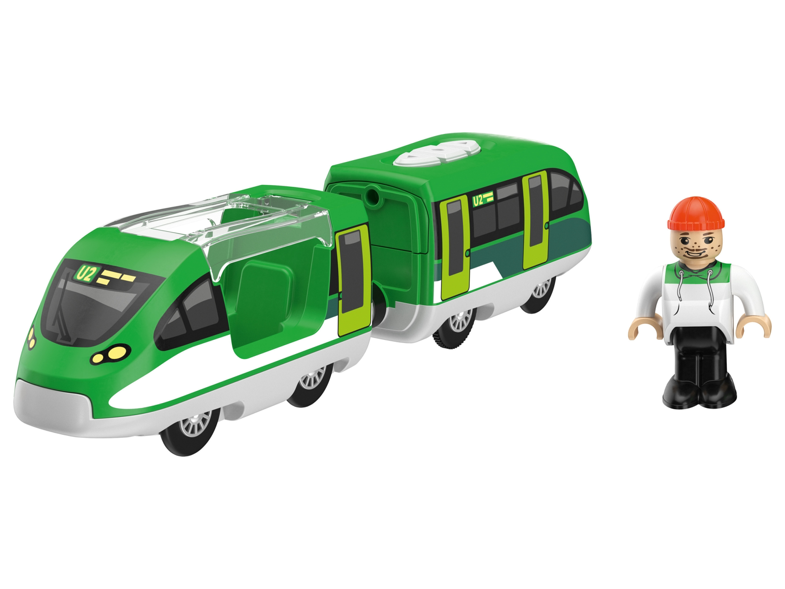 lupilu® Kolejka elektryczna, 3 elementy (Pociąg pasażerski)