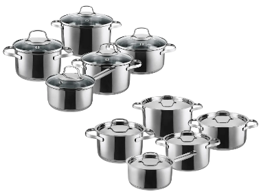 SILVERCREST® Zestaw garnków ze stali nierdzewnej 5-cz.