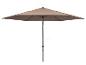 Beżowy parasol ogrodowy o średnicy 294 cm i słupku 3,75 cm.