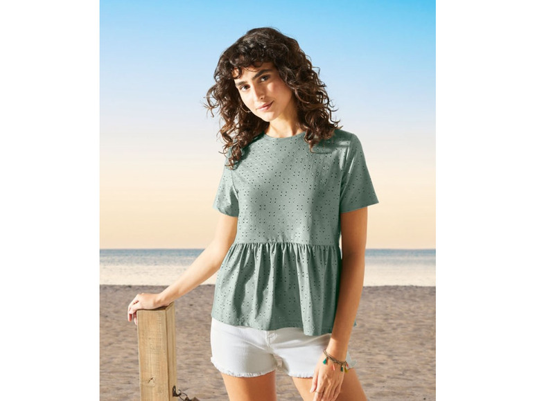 Pełny ekran: esmara T-shirt ażurowy damski - zdjęcie 1