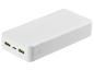 Biała powerbanka Trust z portami USB i USB-C.